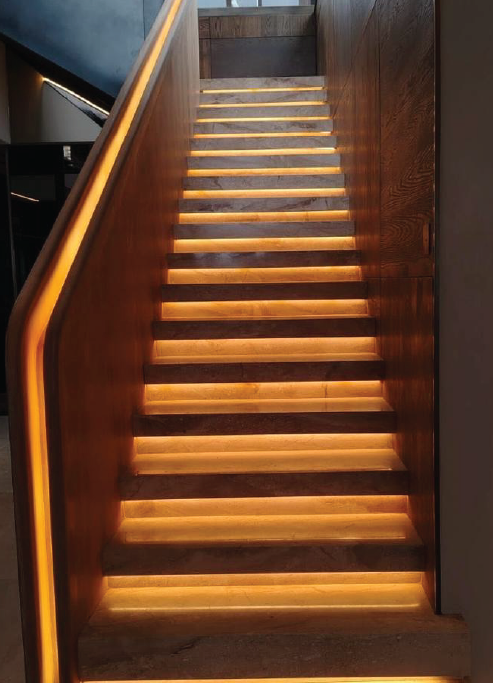 Steps with Lights